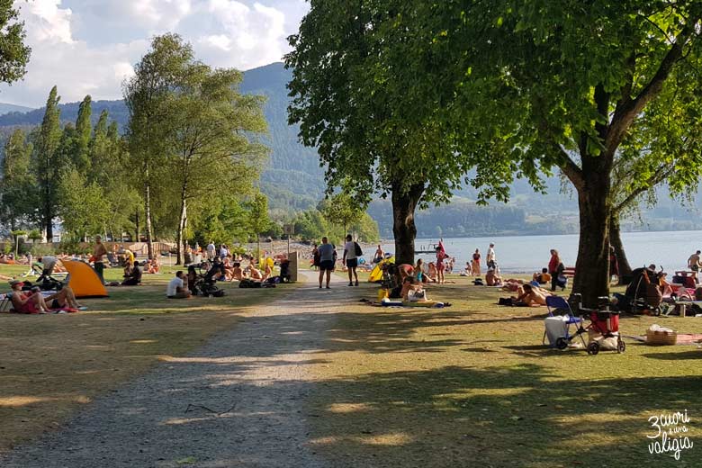 Svizzera - Walenstad, lago di Walen, area attrezzata
